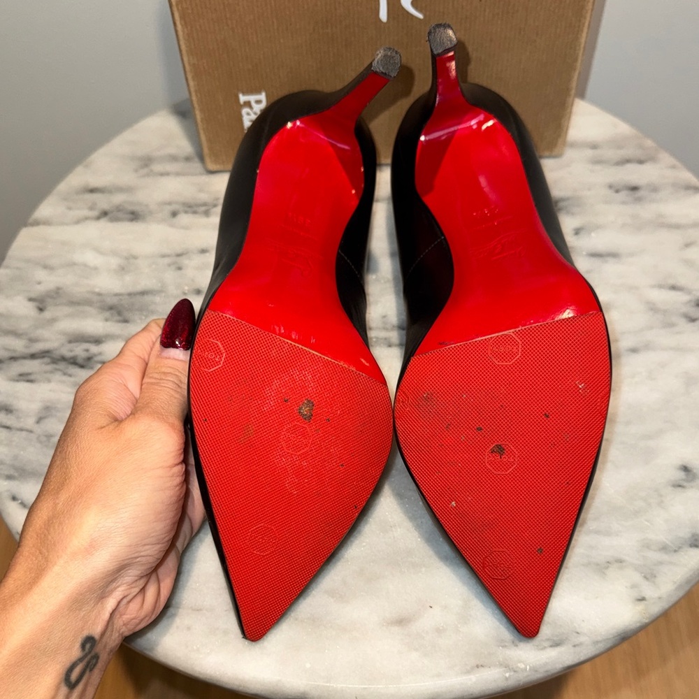 Christian Louboutin Black Heels Size 39.5 - Picture 10 of 13